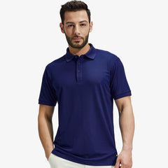 Men Golf Polo Shirts Regular-fit Fashion Casual Collared T-Shirts Men Polo Navy / S MIER