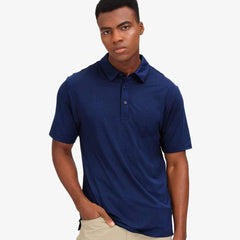 Men Golf Quick Dry  Sun Protection Polo Shirts T-Shirt Dark Blue / S MIER