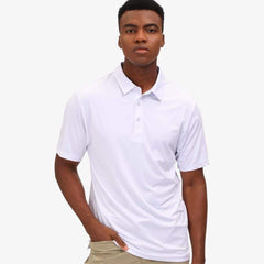 Men Golf Quick Dry  Sun Protection Polo Shirts T-Shirt White / S MIER