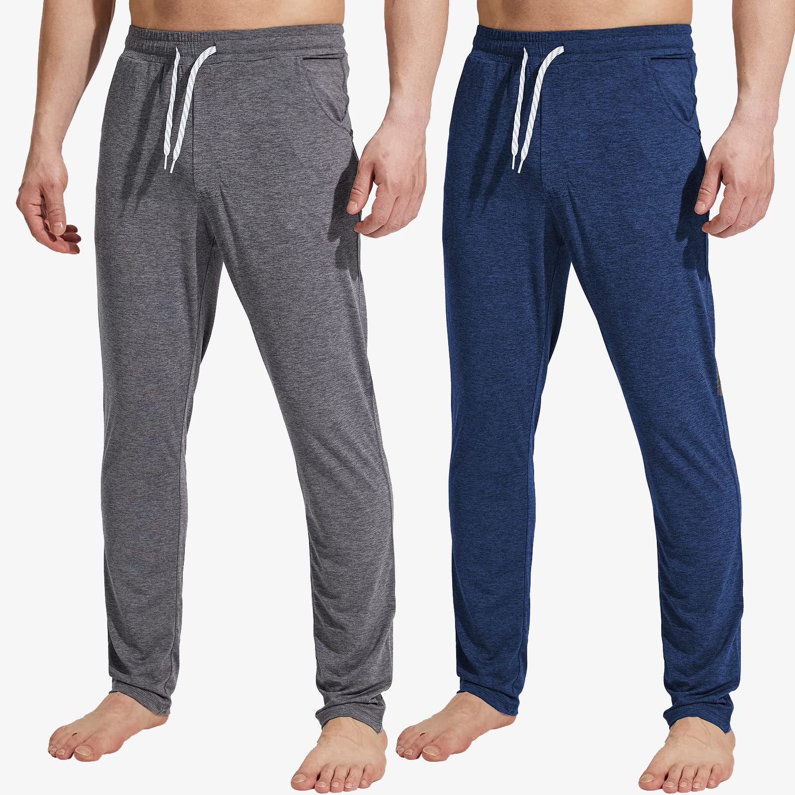 Men Lightweight Soft Athletic Track Pants with Pockets Open Bottom Men Train Pants MIER