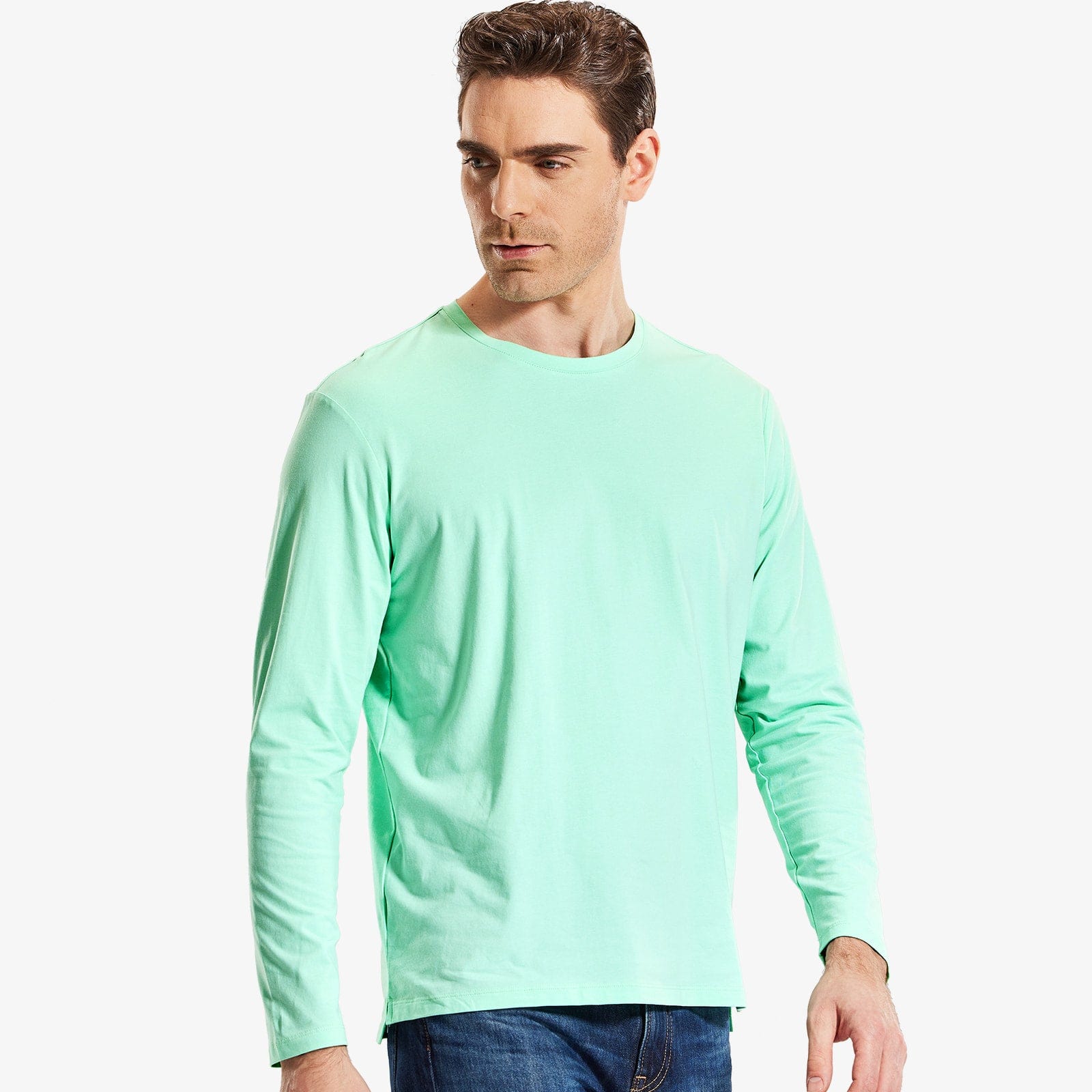 Cotton Crew Neck T-Shirt - Bright Green