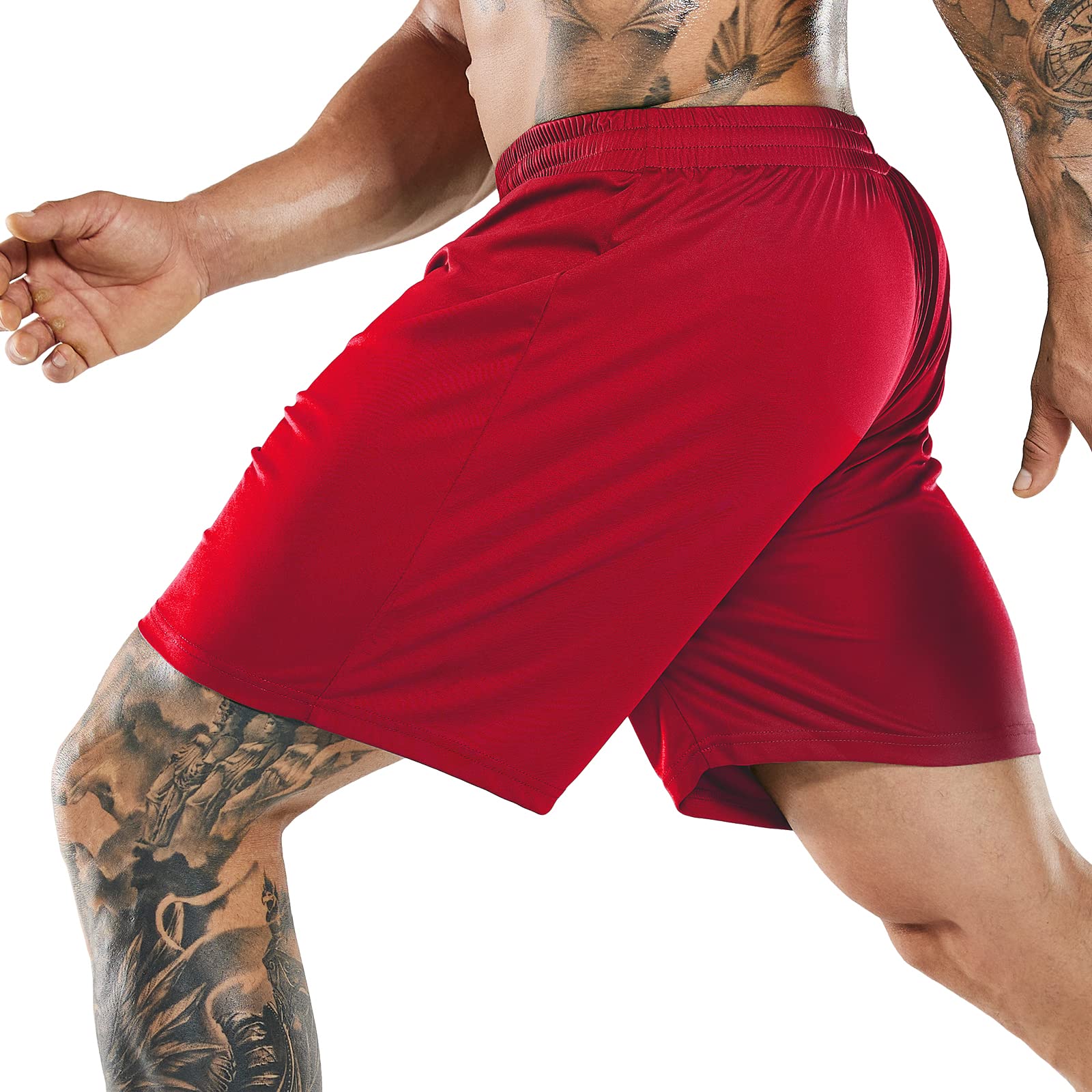 Men Quick-Dry Athletic Running Shorts without Pockets Men's Shorts MIER