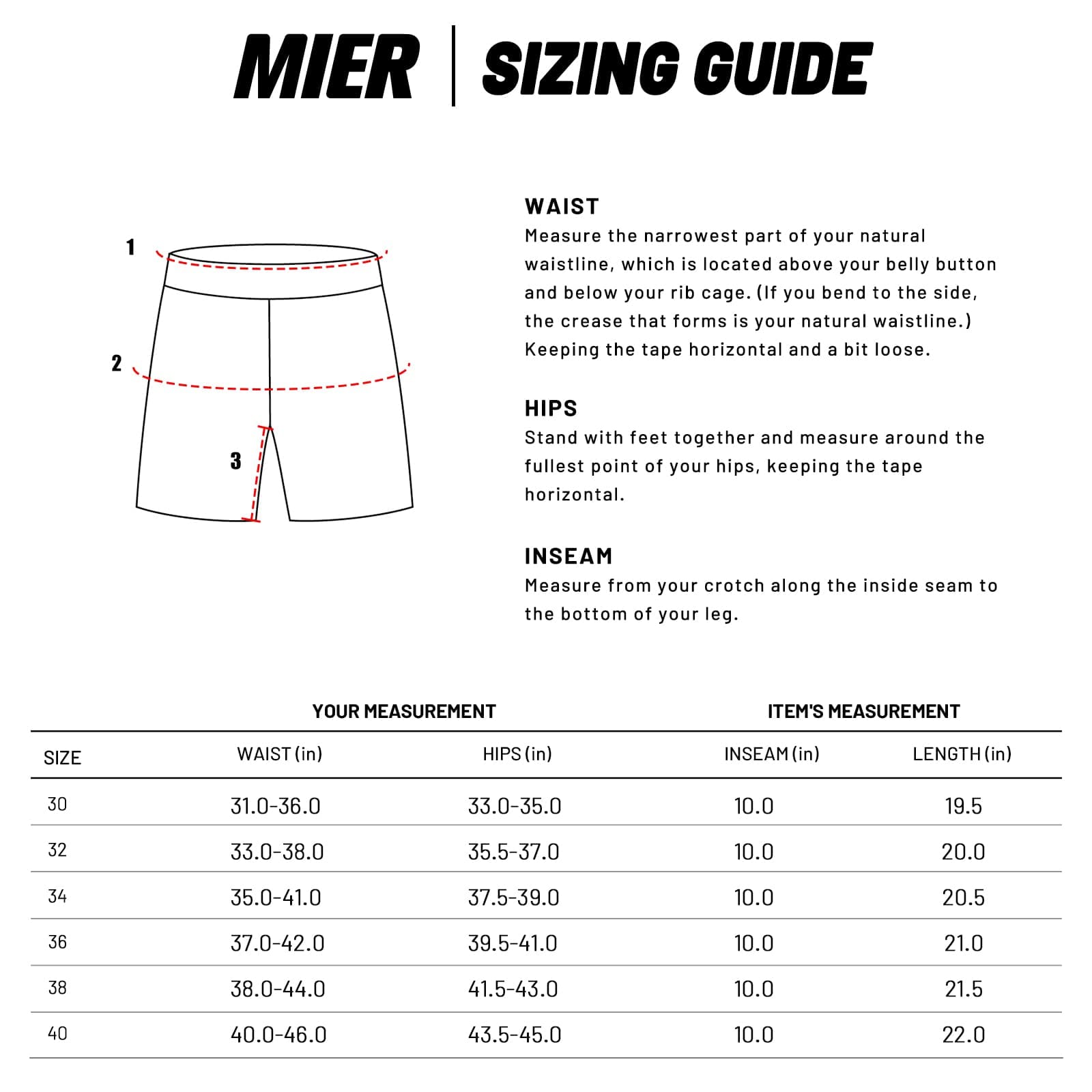 MIER Men's Quick Dry Hiking Shorts Lightweight Cargo Shorts