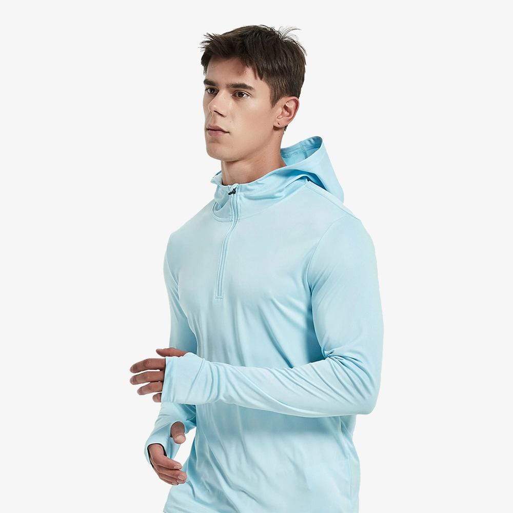 Men Quick Dry Hoodie Long Sleeve T-Shirt Men's Tops MIER
