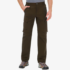 Men Quick-Dry Lightweight Convertible Hiking Pants Men Hiking Pants Brown / 30 MIER