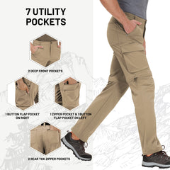 Men Quick-Dry Lightweight Convertible Hiking Pants Men Hiking Pants MIER