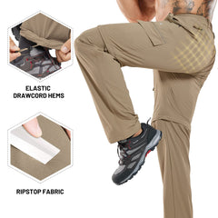 Men Quick-Dry Lightweight Convertible Hiking Pants Men Hiking Pants MIER