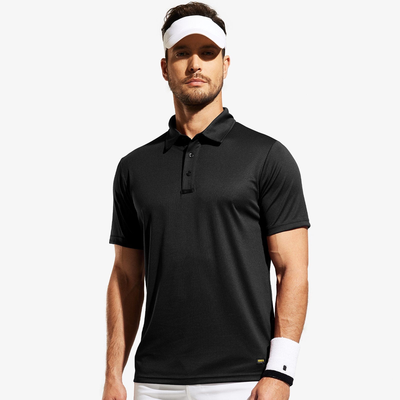 MIER Men Quick Dry Polo Shirt Collared Golf Casual Shirts