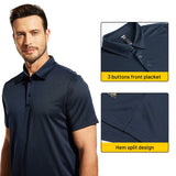 MIER Men Quick Dry Polo Shirt Collared Golf Casual Shirts Men Polo