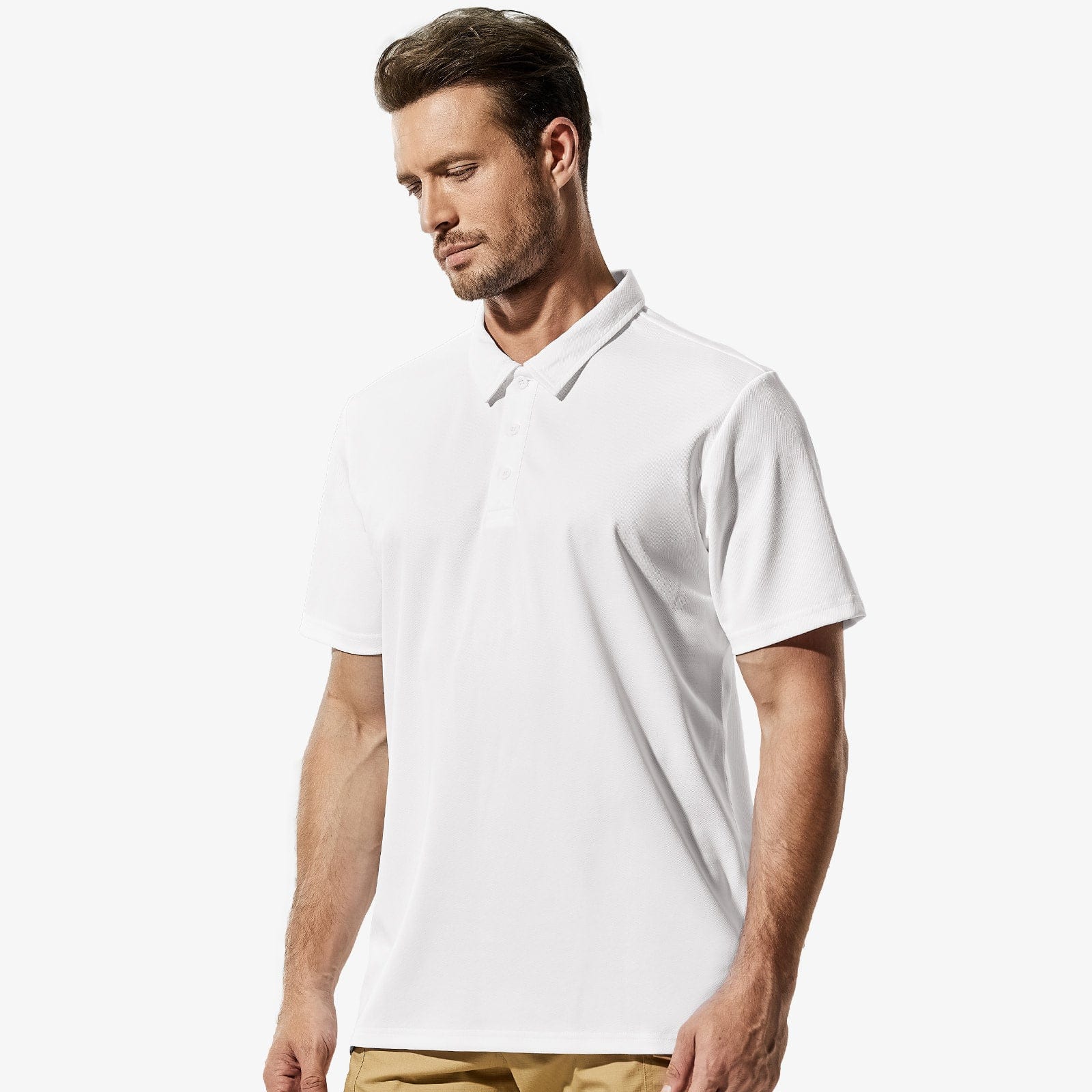 MIER Men Quick Dry Polo Shirts Casual Collared Shirts