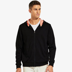 Men's Full-Zip Fleece Hooded Sweatshirt Athletic Hoodie Black / S MIER