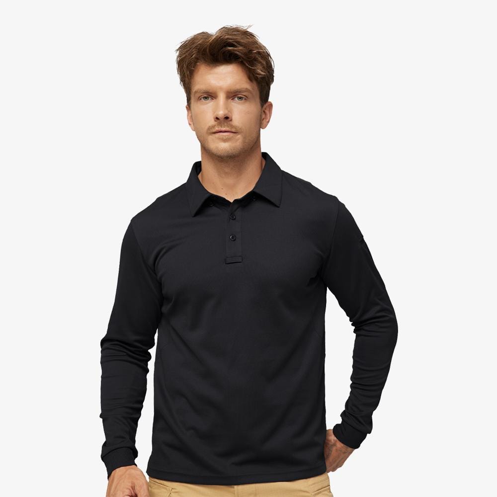 Men's Polo Shirts Quick Dry Shirts & Polos S / Black / Long sleeve MIER