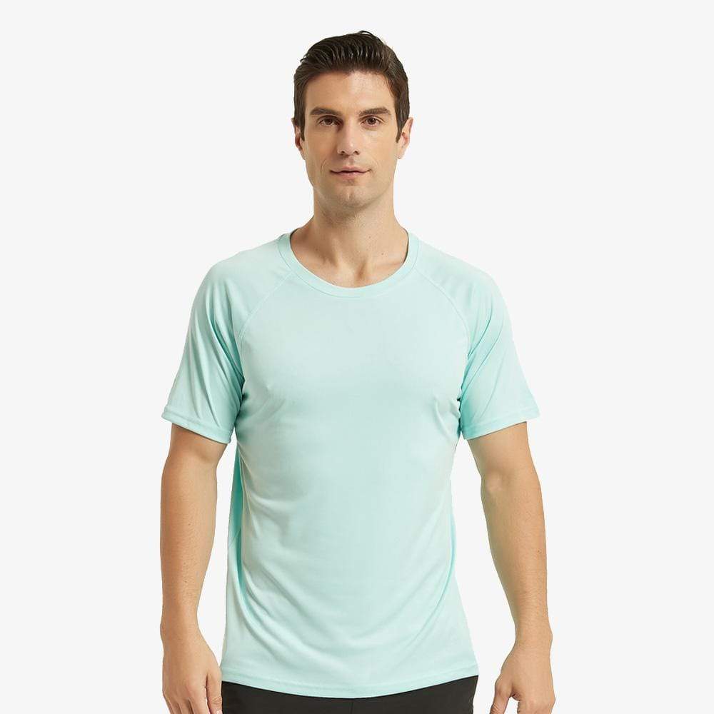 Men's UPF 50+ Sun Protection Quick Dry T-Shirt T-Shirt Aqua-Short Sleeve / Small MIER