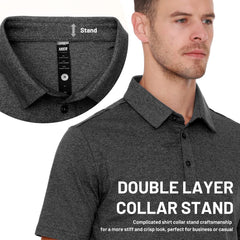 Men Short Sleeve Polo Shirts Ultra-Soft Cotton Golf Collared T-Shirts Men Polo MIER