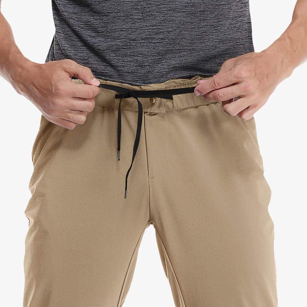 Men Stretch Elastic Waist Lightweight Hiking Pants with Zipper Pockets Men MIER