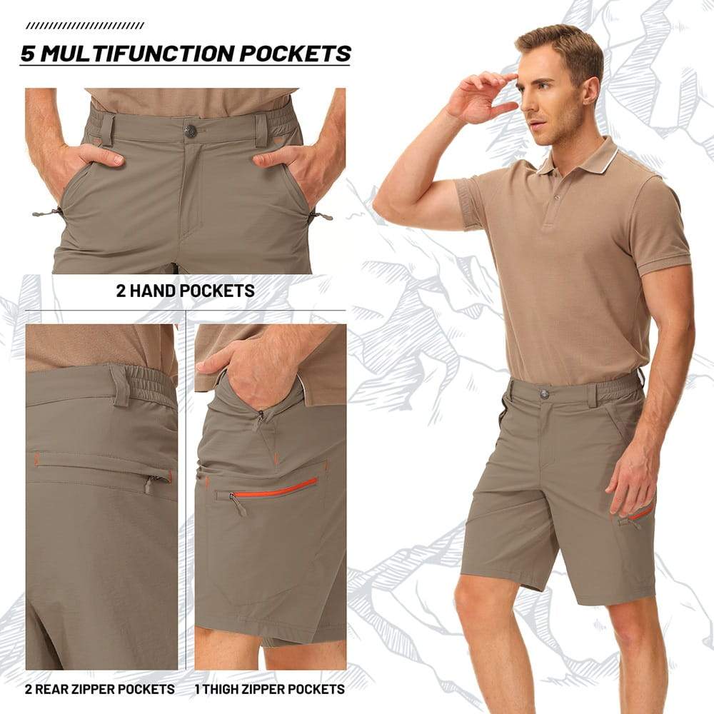 Men Stretch Hiking Short Quick Dry Nylon Cargo Shorts Hiking Shorts MIER