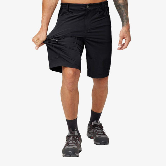 Men Stretch Hiking Shorts Quick Dry Nylon Cargo Short Hiking Shorts Black / 32 MIER