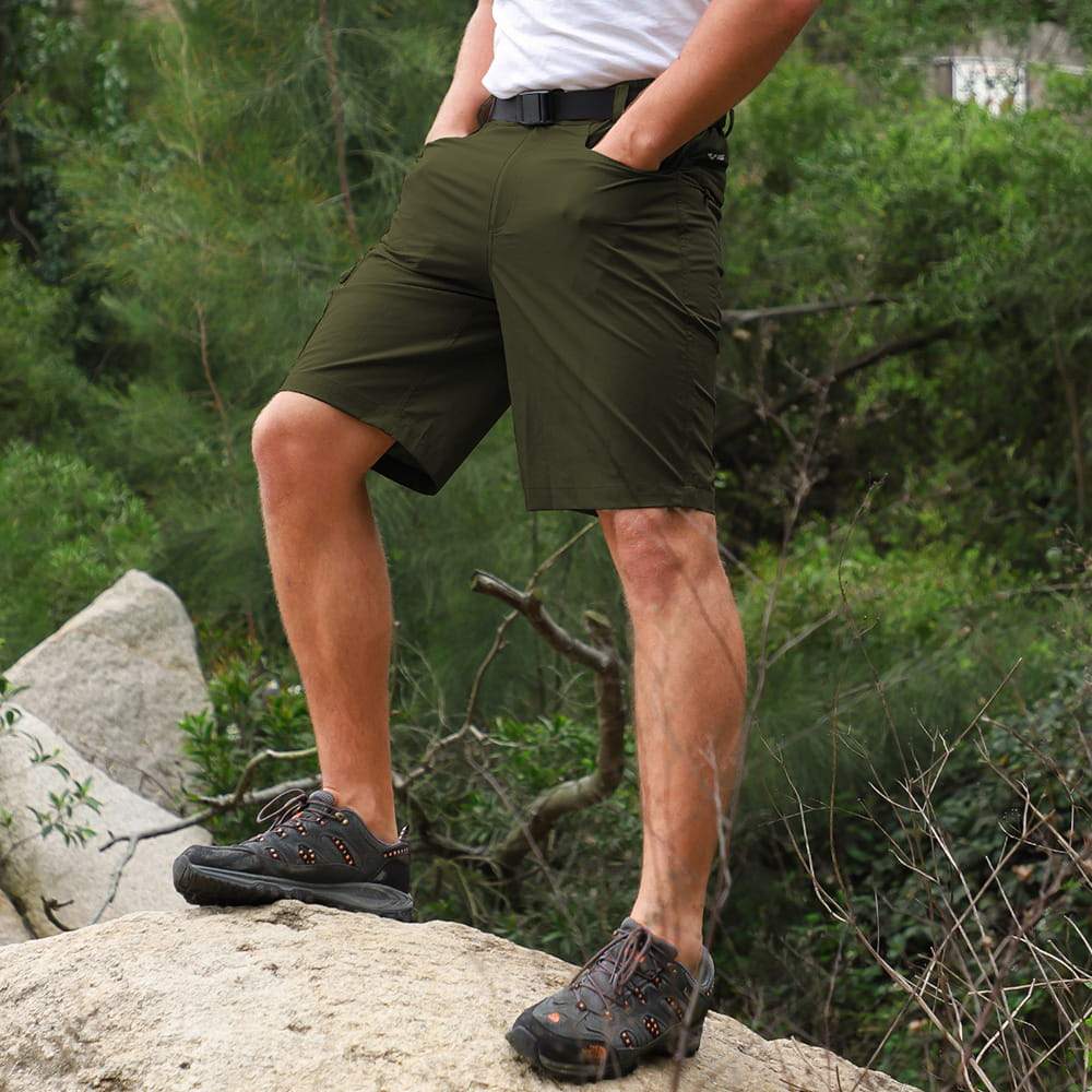 Men Stretch Hiking Shorts Quick Dry Nylon Cargo Short Hiking Shorts MIER