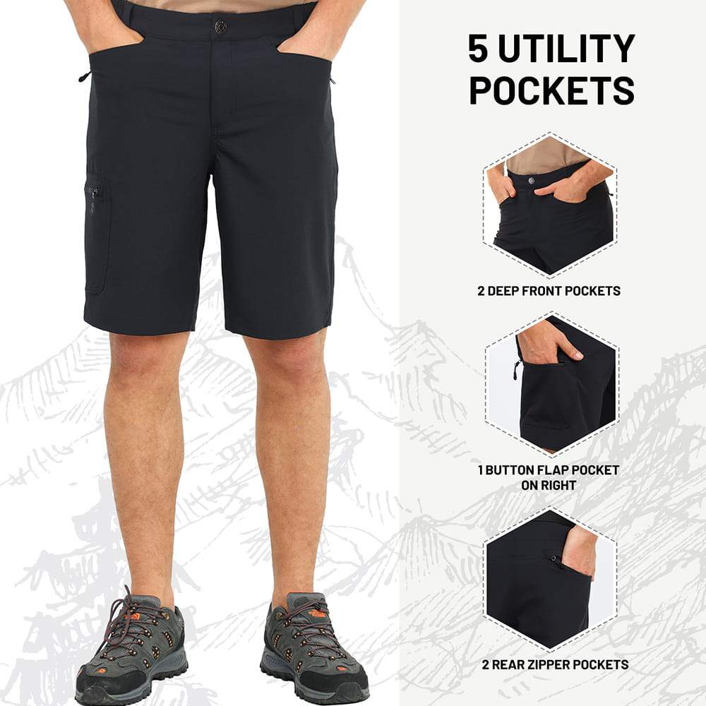 MIER Men's Stretch Hiking Shorts Quick Dry Nylon Shorts