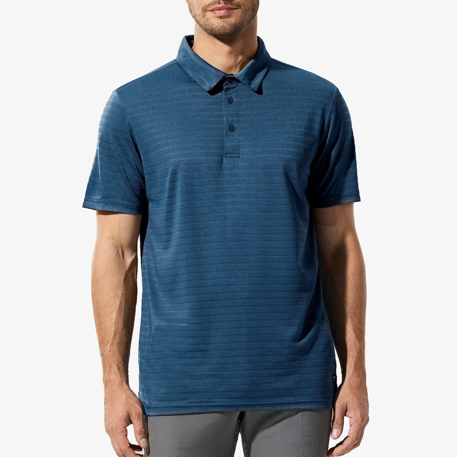 Men Striped Polo Shirts Quick Dry Casual Golf Collared Shirt Men Polo MIER