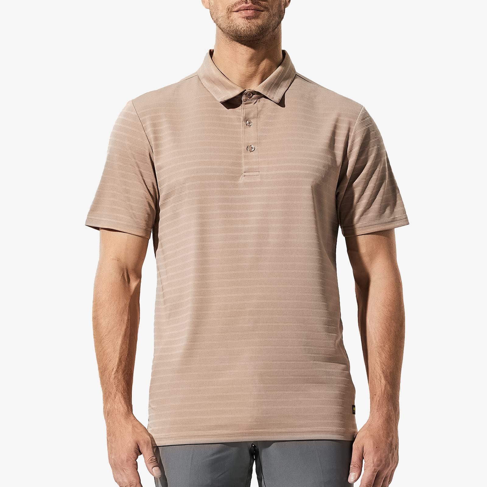 Men Striped Polo Shirts Quick Dry Casual Golf Collared Shirt Men Polo MIER