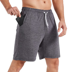 Men Ultra-Soft Athletic Running Shorts with Pockets Moisture-Wick Men's Shorts Charcoal Heather / S MIER