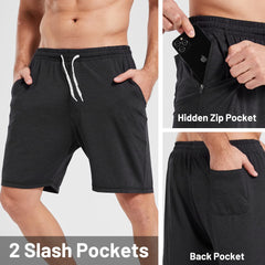 Men Ultra-Soft Athletic Running Shorts with Pockets Moisture-Wick Men's Shorts MIER
