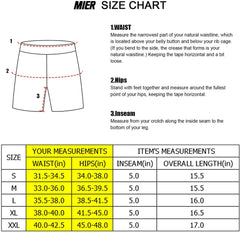 Men Workout Running Shorts Active 5 Inches Shorts with Pockets Men's Shorts MIER