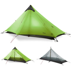 MIER Lanshan 1 Person Ultralight Backpacking Tent Camping Tent Tent Green / 1-Person MIER LANSHAN