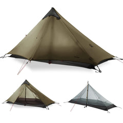 MIER Lanshan 1 Person Ultralight Backpacking Tent Camping Tent Tent Khaki / 1-Person MIER LANSHAN