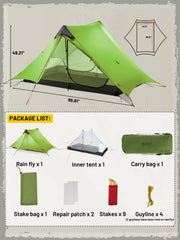MIER Lanshan 2 Person Ultralight Backpacking Tent Camping Pole Tent Tent MIER LANSHAN