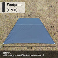 MIER Lanshan Plus Cabin Tent for 5-8 Person 4 Seasons Large Outdoor Tents with 3 Rooms 帐篷 MIER