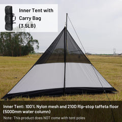 MIER Lanshan Plus Cabin Tent for 5-8 Person 4 Seasons Large Outdoor Tents with 3 Rooms 帐篷 MIER
