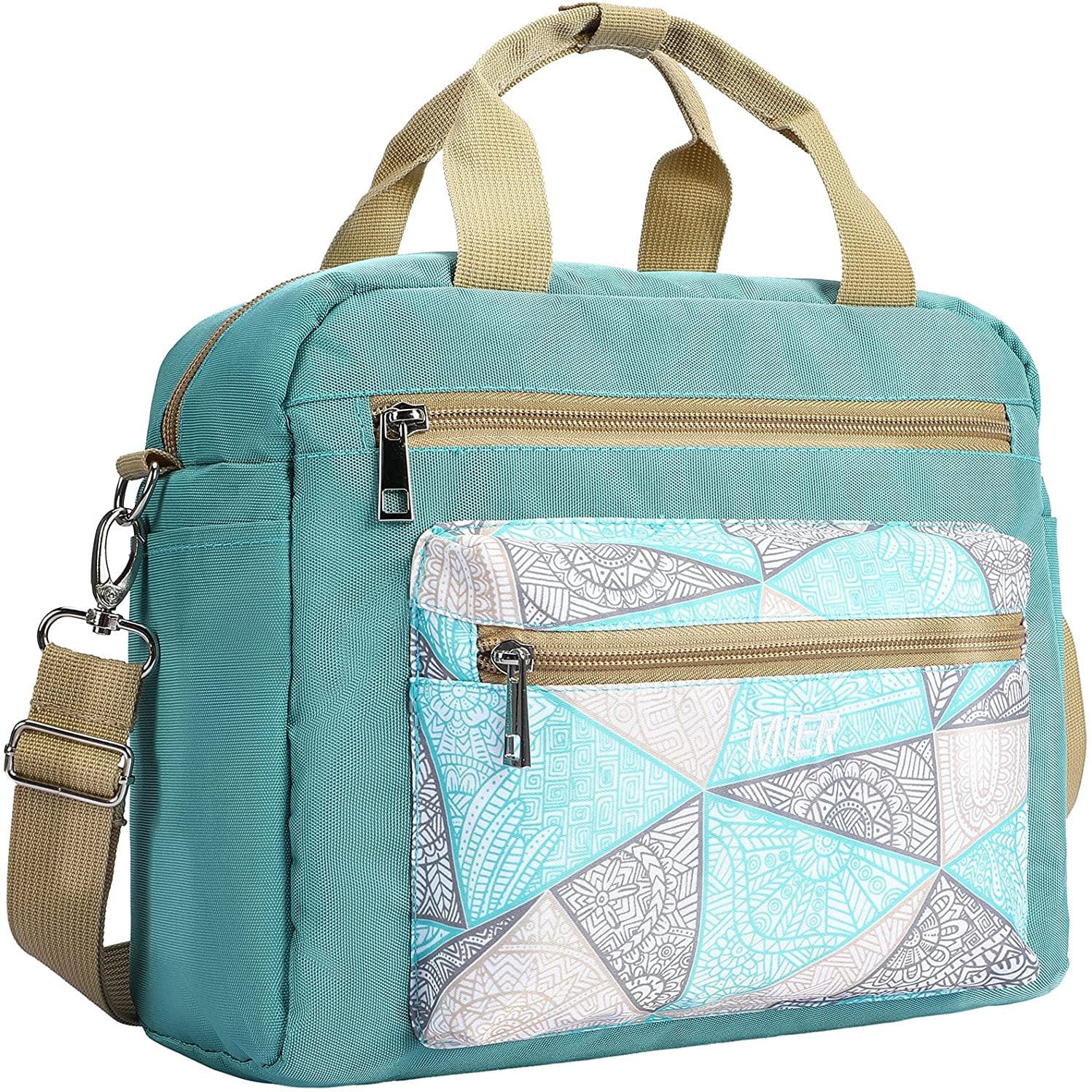 MIER Large Lunch Bags for Women Insulated Lunch Tote Bag, Lake Green / 16 Can