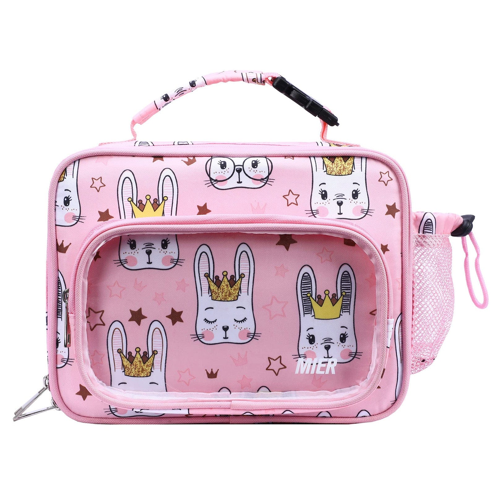 MIER Lunch Bags for Kids Cute Insulated Lunch Box Tote, Orange Unicorn Fox