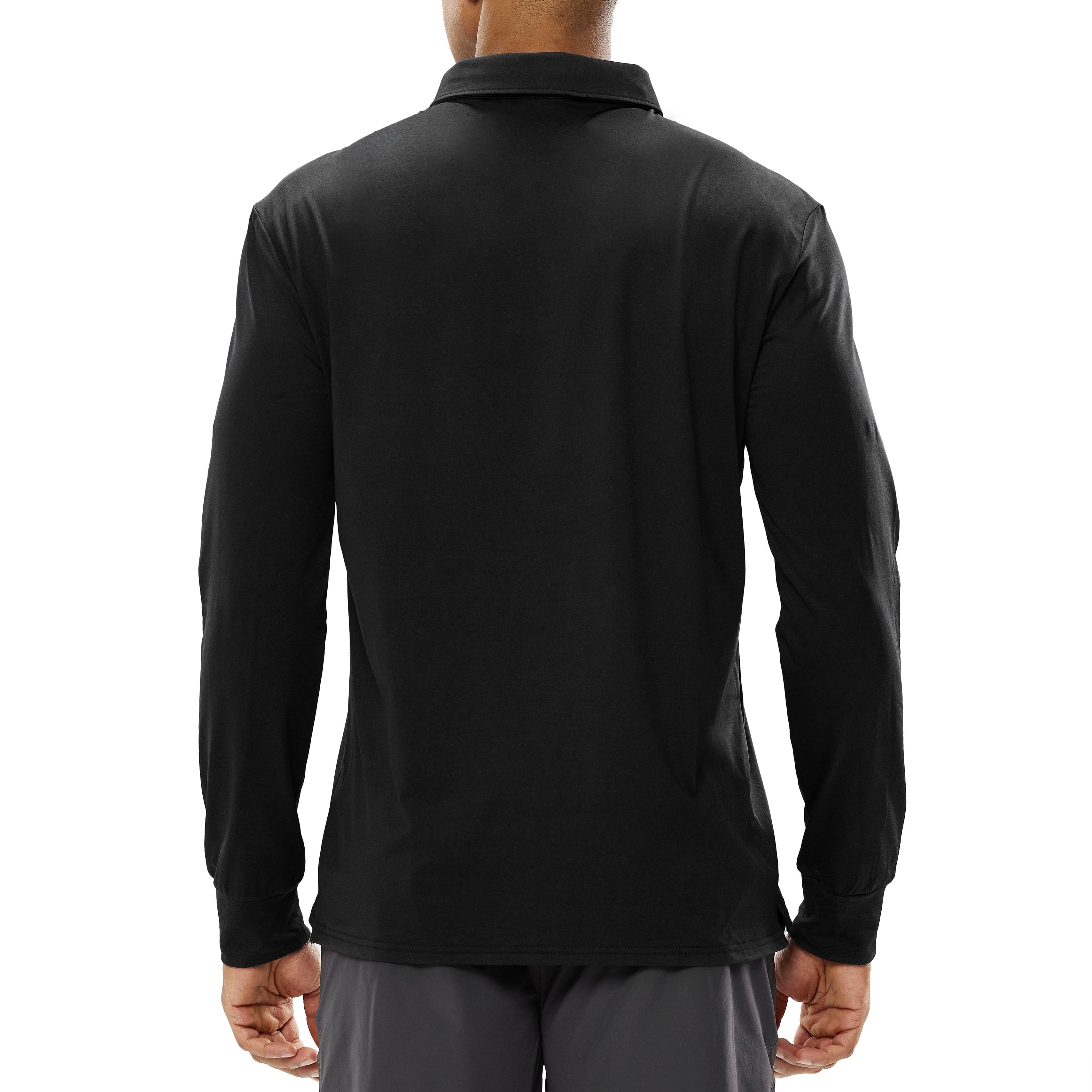 MIER Men's Long Sleeve Golf Polo Shirts Quick Dry UV Sun Protection & Super Soft Shirts & Polos MIER