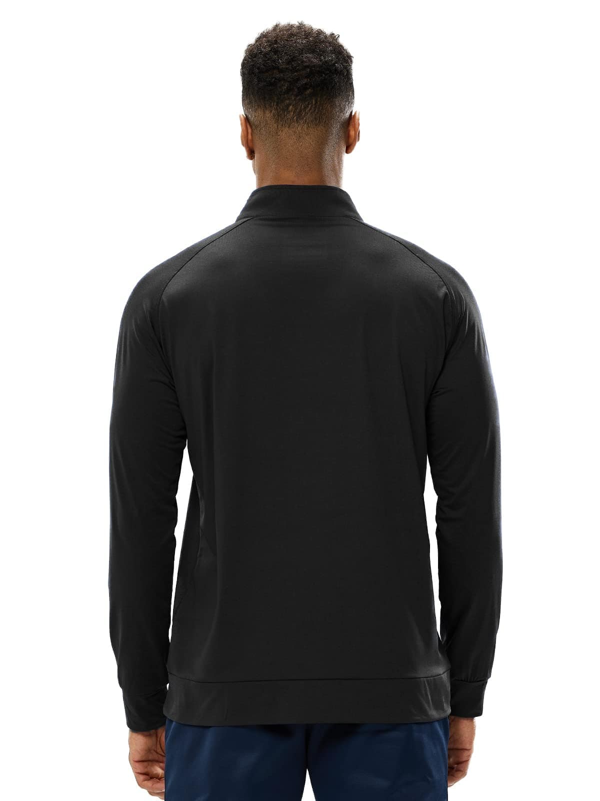 MIER Men's Quarter Zip Long Sleeve Pullover Shirts Lightweight Brushed Back Fleece MIER