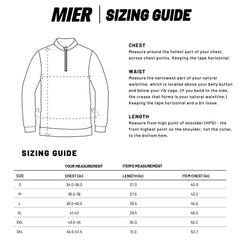 MIER Men's Quarter Zip Long Sleeve Pullover Shirts Lightweight Brushed Back Fleece MIER