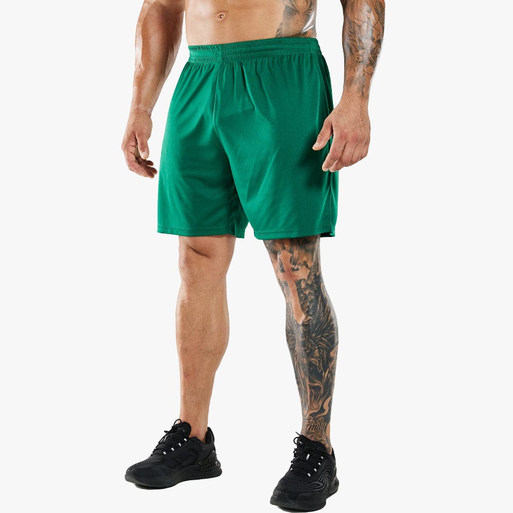Men's Quick-Dry Athletic Running Shorts without Pockets - Green / S