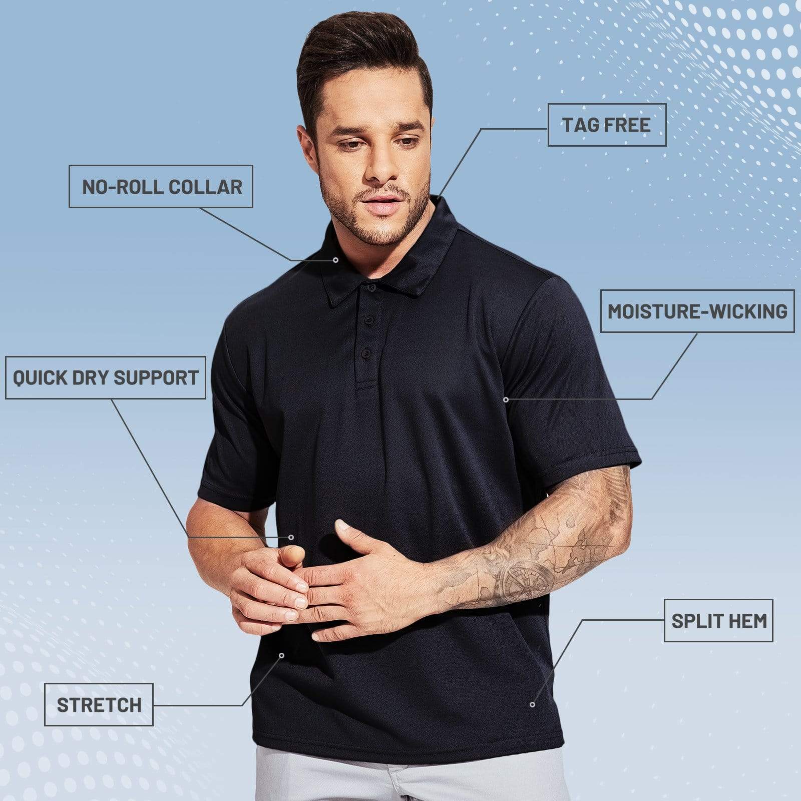 Lightweight polo shirt