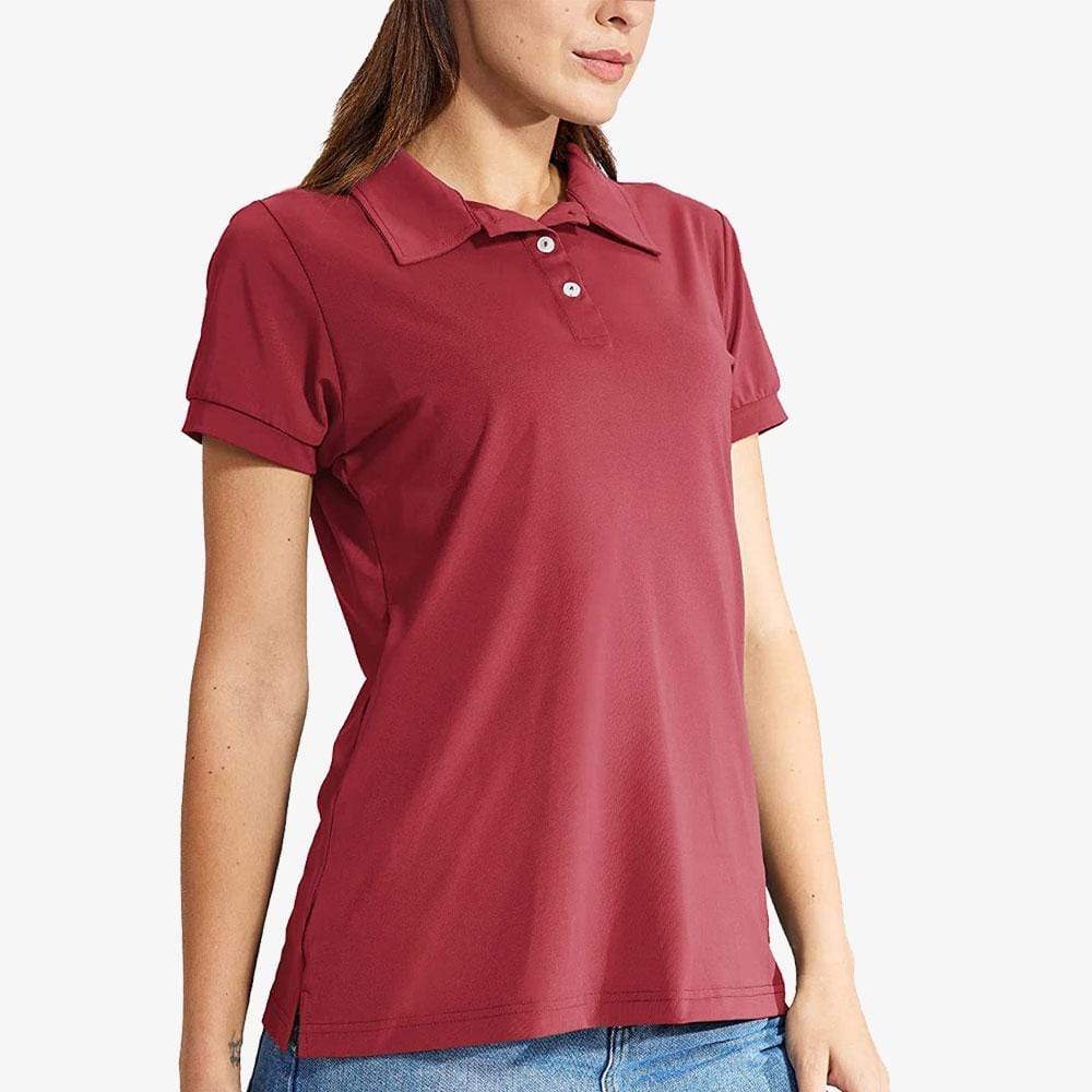 MIER Women's Golf Polo Shirts Short Sleeve Dry Fit Athletic Shirts Red / S MIERSPORTS