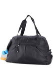 MIER - Bolsa de deporte para mujer con compartimento para zapatos, bolsa de lona de viaje, 20 pulgadas, color negro
