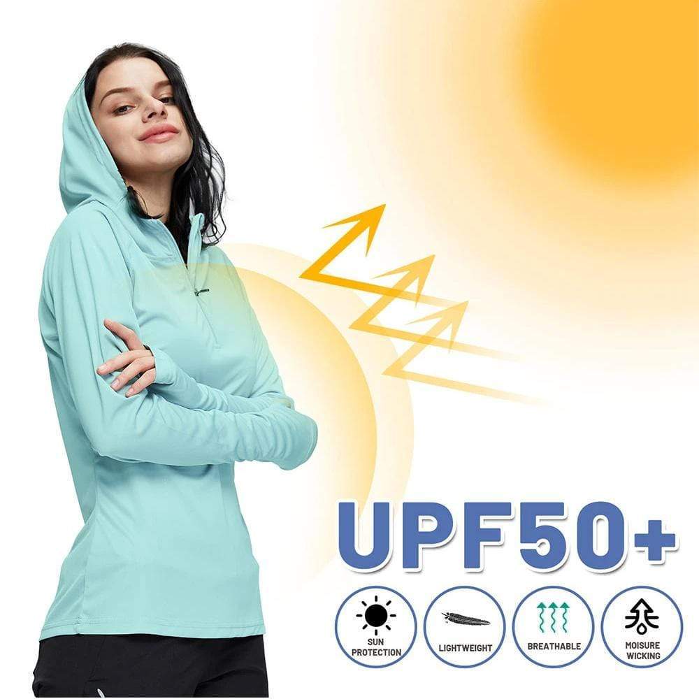 MIER Women's Running Pullover Hoodie, Sun Protection Shirts MIER