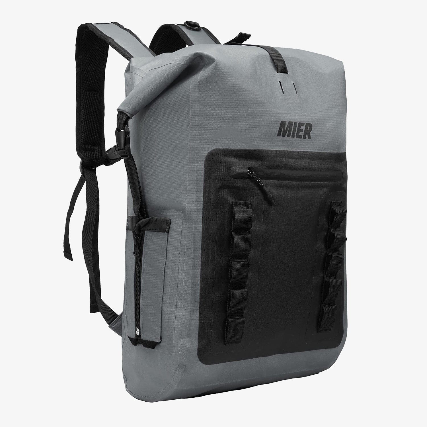 Waterproof Backpack Sack Roll-Top Closure Dry Bag, Dark Gray