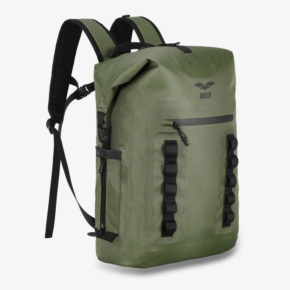 Waterproof Backpack Sack Roll-Top Closure Dry Bag, Green