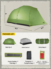 Ultralight 4 Person Backpacking Tent 4 Season Camping Tents Camping Tent MIER
