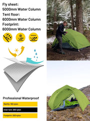 Ultralight Backpacking Tent 3-4 Person Camping Tents with Footprint Camping Tent MIER