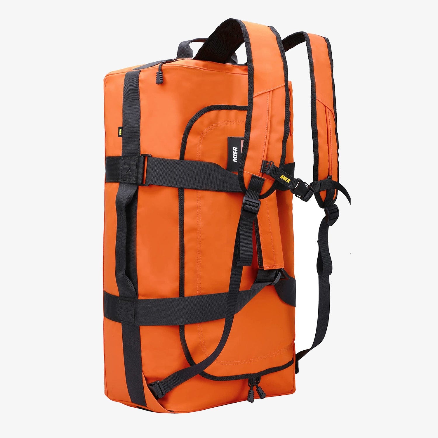 Large Convertible Backpack Duffle Heavy Duty Duffel Bag - Orange / 60L
