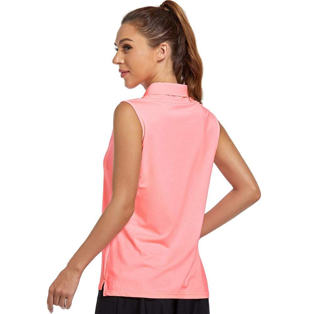 MIER Women Golf Collared Tank Top UPF 50 Polo Shirts