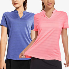 Women Golf Polo Shirts Collarless UPF 50+ Tennis Running T-Shirt Women Polo MIER